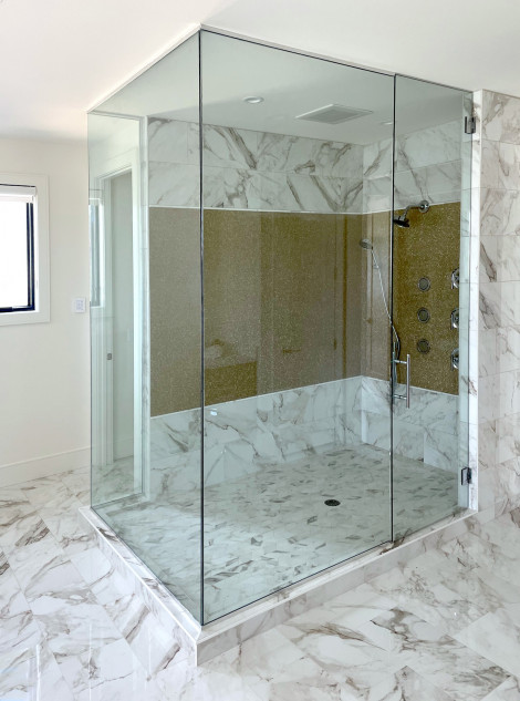 Large two-walled shower